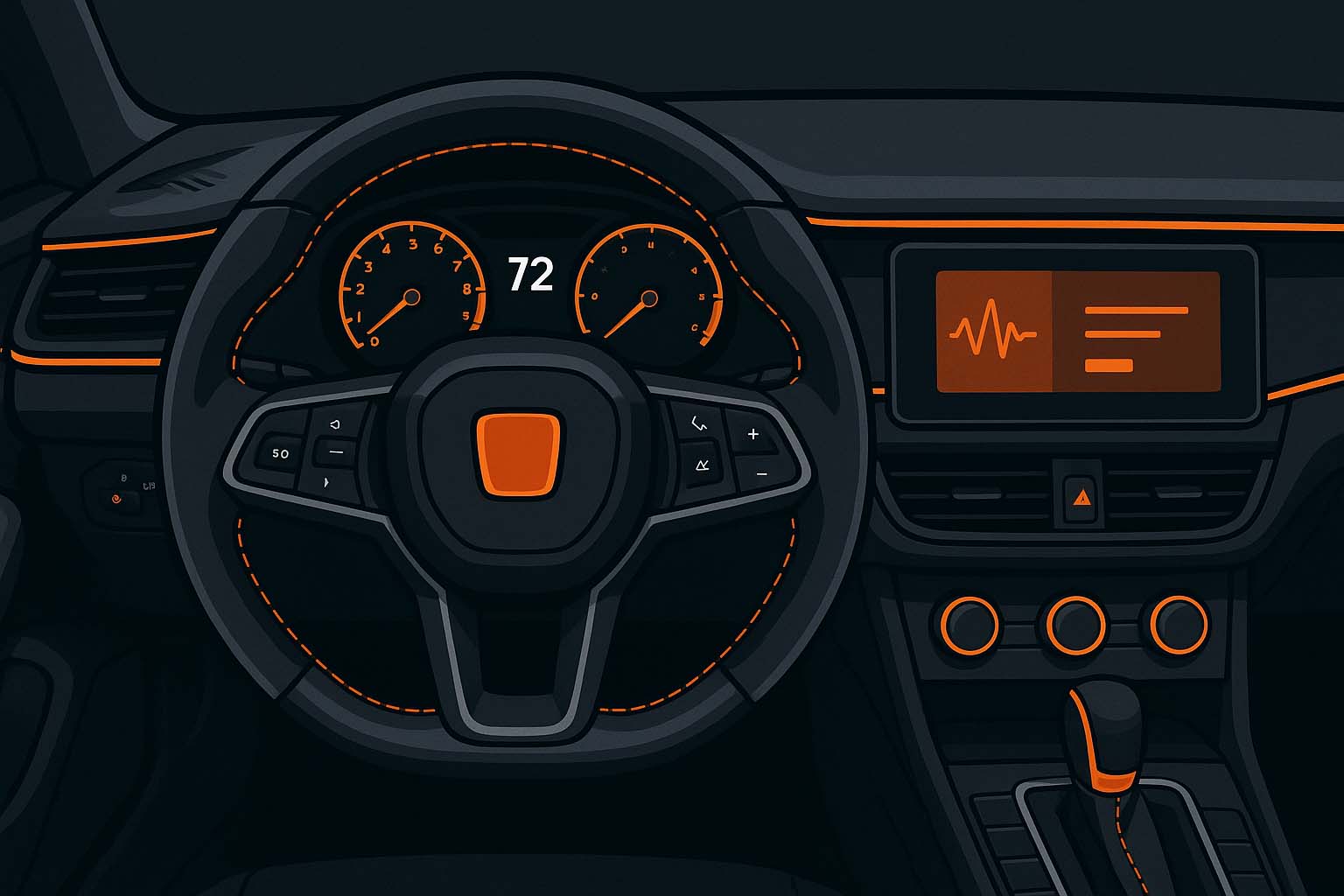 Car interior image.